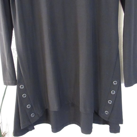 Ivy Beau Womens Dress Sz 6 Black Shift Long Sleeve - Picture 4 of 10
